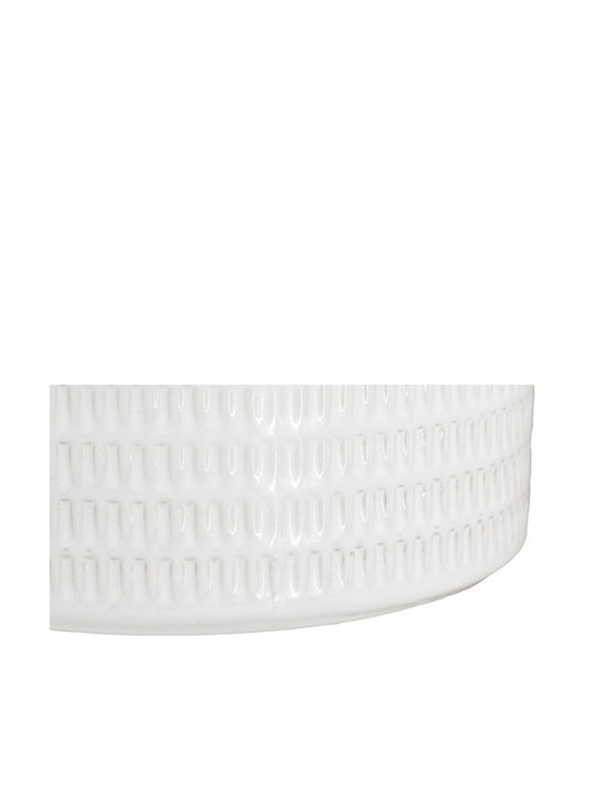 Artekko Planter Ceramic White 18x18x17cm.