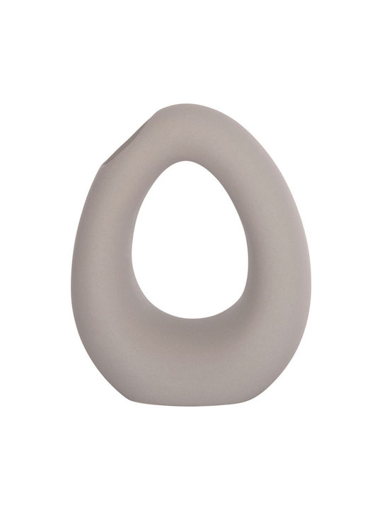Homemarkt Επιτραπεζιο Κεραμικο Διακοσμητικο Ellipto Hm4644.03 Γκρι Ματ 16 5x9x20 3υεκ