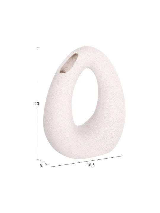 Tabletop Ceramic Decorative Ellipto Hm4644.01 Off-White Crystal 16.5x9x20 3pcs 1 Item