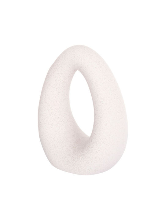 Tabletop Ceramic Decorative Ellipto Hm4644.01 Off-White Crystal 16.5x9x20 3pcs 1 Item