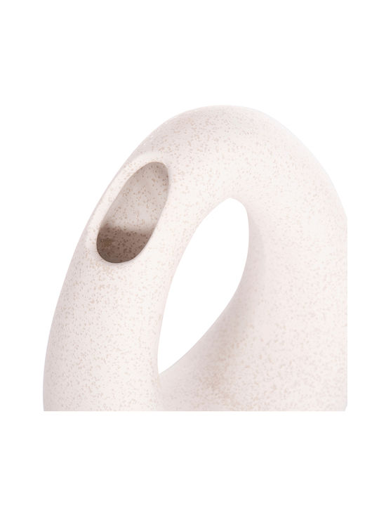 Tabletop Ceramic Decorative Ellipto Hm4644.01 Off-White Crystal 16.5x9x20 3pcs 1 Item