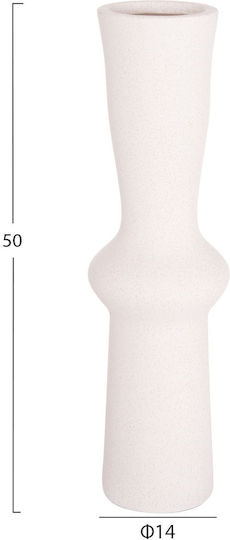Homemarkt Επιτραπεζιο Κεραμικο Διακοσμητικο Scepter Hm4637.01 Κρυσταλλικο Υπολευκο Φ14x50υεκ