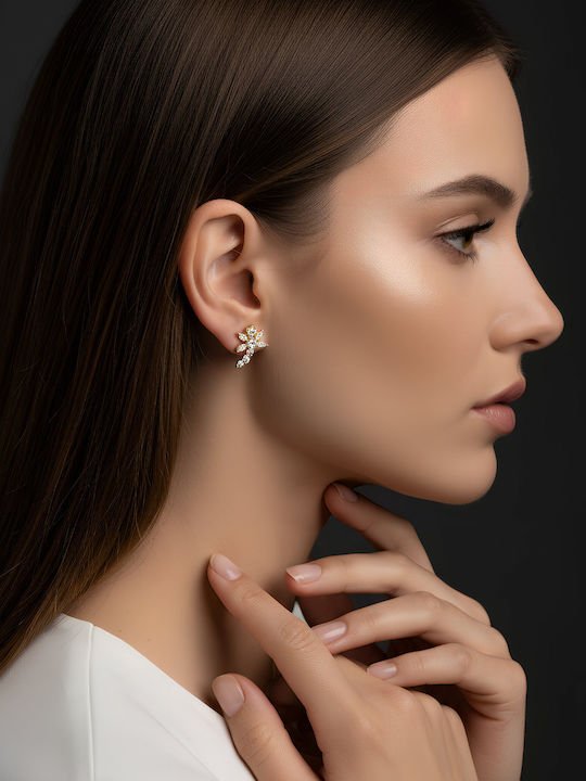 Chrysothemiss Women's Earrings Las Palmas White Zircon Phoenix Design