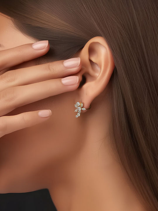 Chrysothemiss Women's Earrings Las Palmas White Zircon Phoenix Design