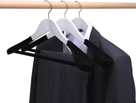Humero Schrankbügel für Hosen Hölzernes Weiß 12Stück