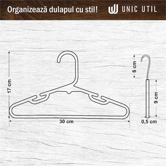 UnicUtil Clothes Hanger White UUUM53X5 5pcs