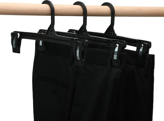 Humero Plastic Black Clothes Hanger for Pants HUUUM28X50 50 Pieces