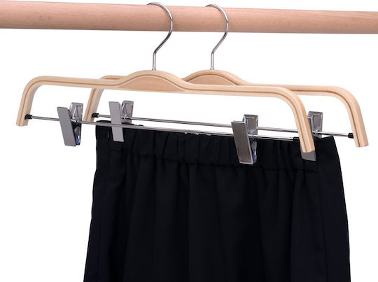 Humero Umeraș pentru Dulap pentru pantaloni Lemn Bej 40buc