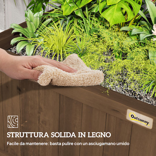 Outsunny Planter Box Lemn Maro 90x45x183cm.