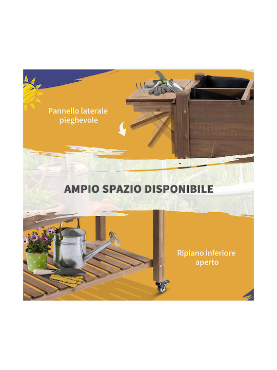 Outsunny Planter Box Lemn 123x54x87cm.