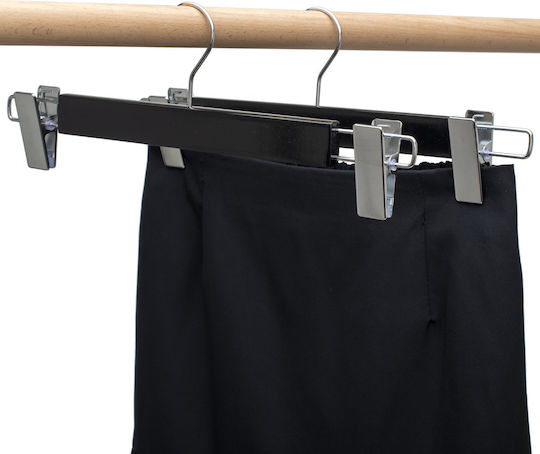 Humero Umeraș pentru Dulap pentru pantaloni Lemn Neagră 5buc