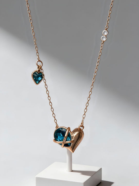 Chrysothemiss Necklace with design Heart Gold Plated
