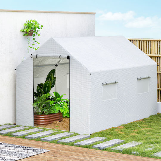 Outsunny 84H-074V00WT Θερμοκήπιο Τούνελ 2x3x2m