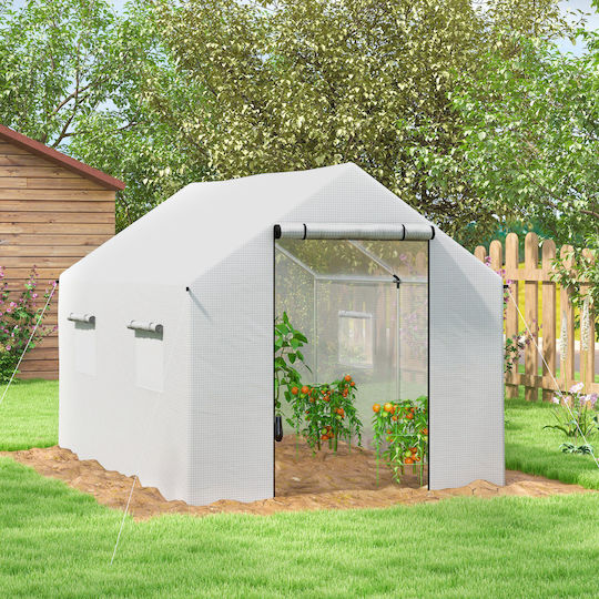 Outsunny 84H-074V00WT Θερμοκήπιο Τούνελ 2x3x2m