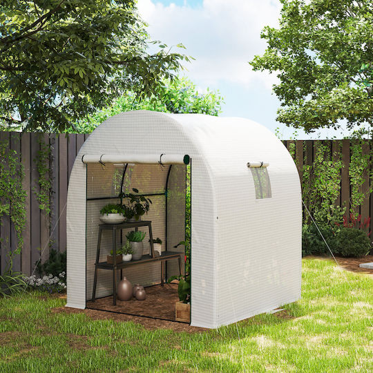Outsunny 845-958V00WT Θερμοκήπιο Τούνελ 1.8x1.8x2m