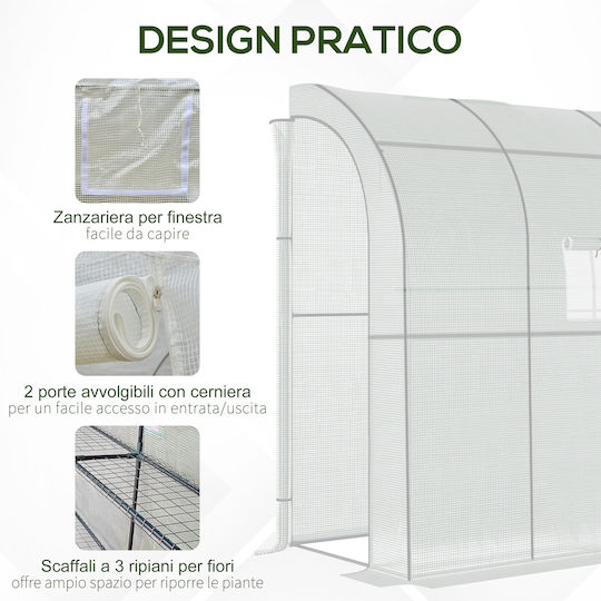 Outsunny 845-304V04 Seră Casa 2x1x2.15m