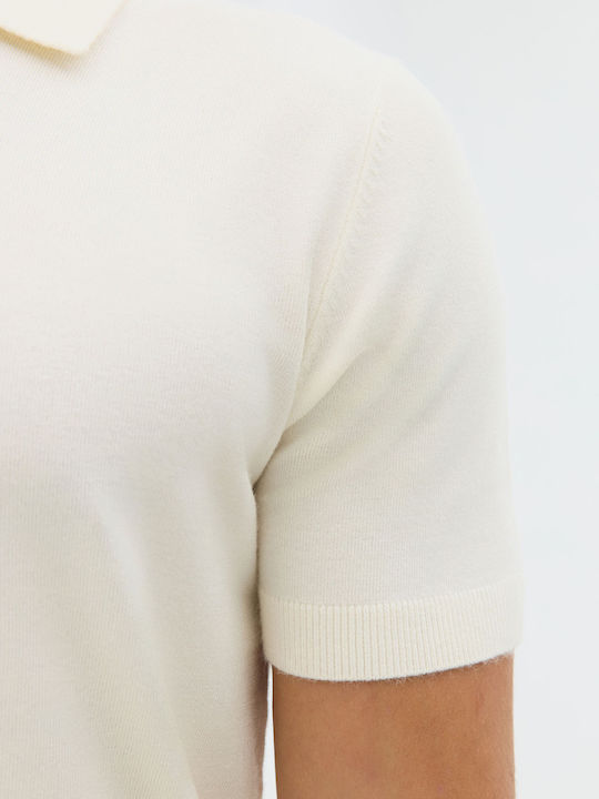 Polo Short Sleeve Blouse Ecru