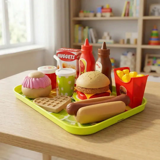 Kinder Set Fast Food Iso Trade 26 Teile Servierteller & Burger