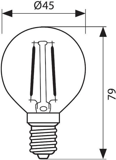 Vivalux Λάμπα LED 4W για Ντουί E14 Φυσικό Λευκό