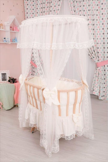 Baby Sleep Set Lace Natural Wood White 95x65x85cm