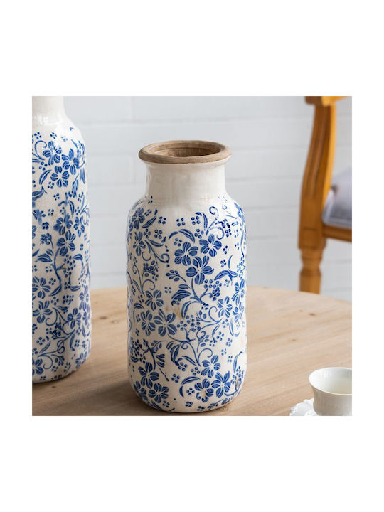 Artekko Decorative Vase Aging White 14.5x14.5x31.7cm