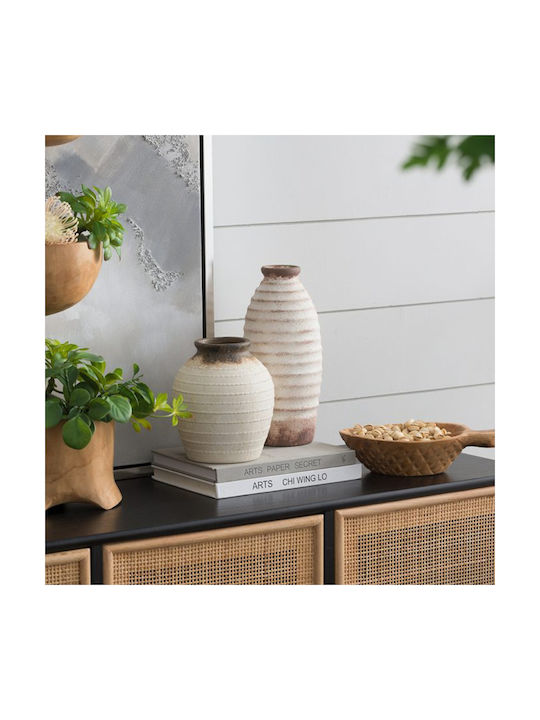 Artekko Decorative Vase White 12.7x12.7x28.4cm