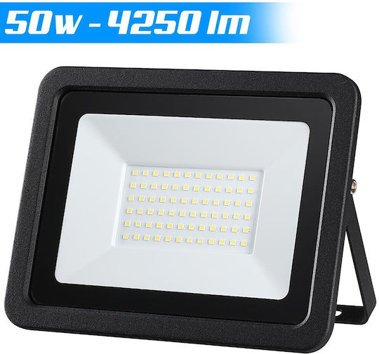 Bakaji Στεγανός Προβολέας LED 50W Ψυχρό Λευκό 6500K IP65