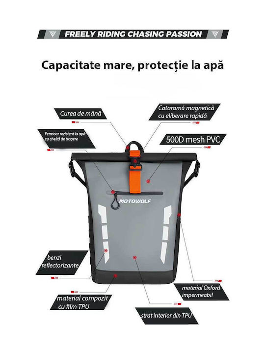 Motowolf Rucsac pentru călărie Gri