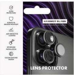 Tempered Glass Full Face Hammer Glass Τζαμάκι Κάμερας Apple Iphone 16 Pro 16 Pro Max Μαύρο