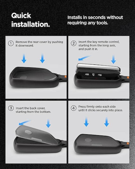 Θήκη Spigen Sgp Vk100 Volkswagen Κλειδί Vw Skoda Carabiner Κ Κορδόνι Συμβατό Vw Smart Key Remote Control Cover Μαυρο Acs10426
