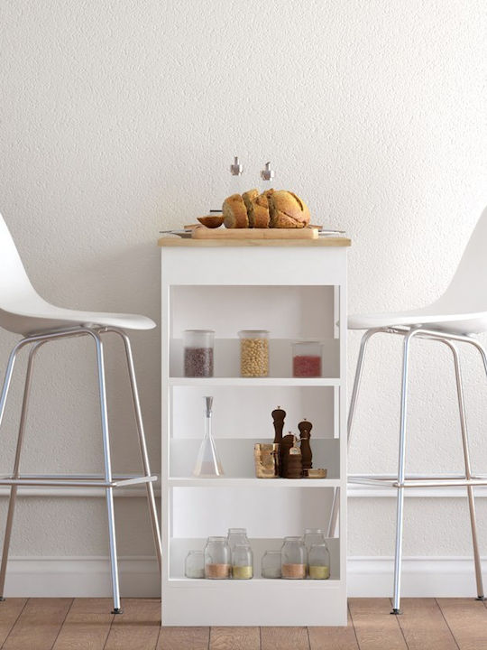 Riff Table Bar Wooden White-sonoma 120x50x100cm