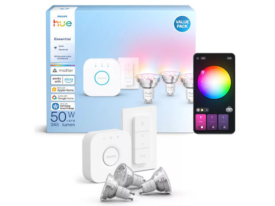 Philips Smart Bulb Hue White And Color Ambiance v2 LED For GU10 Socket 345lm