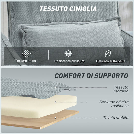 Armchair Bed Gray 88x84x87cm