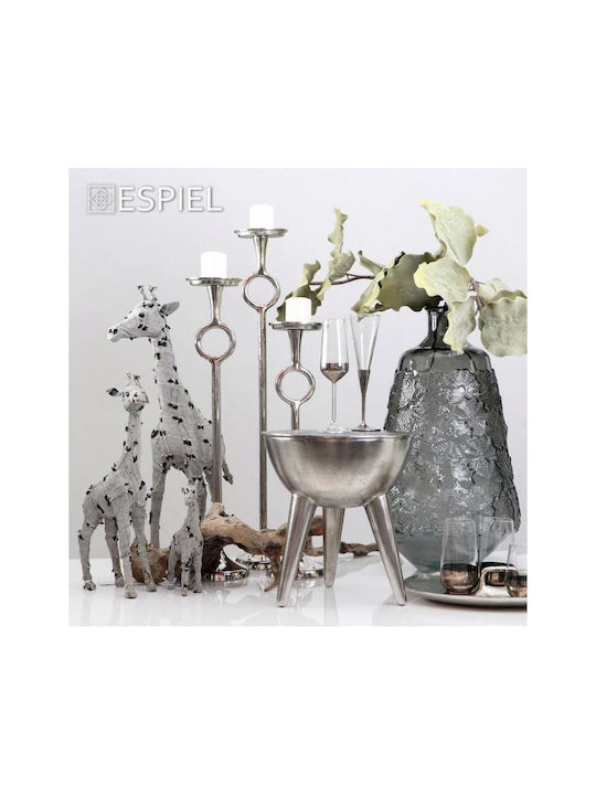 Espiel Set Gläser Cocktail/Trinken aus Glas in Silber Farbe 470ml 6Stück