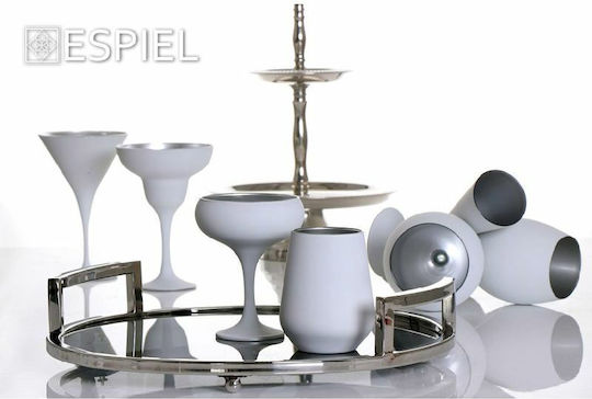 Espiel Set Brillen Cocktail Glas Silber 655ml 6 Stück