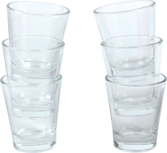 Galileo Espressino Set of Glasses Coffee/Freddo made of Glass in Brown Color 90ml 6pcs