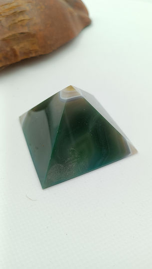 Grüne Achat Tischdekoration Pyramide – 124gr