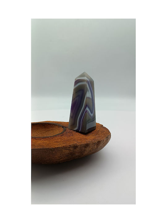 Violetter Achat Obelisk – 216 Gramm