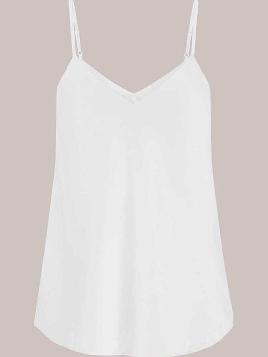 Celestino Lingerie Τοπ Σατέν Λευκό