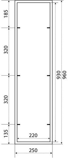 System Plasio Rafierras Finetto Schwarz Matt 960mm