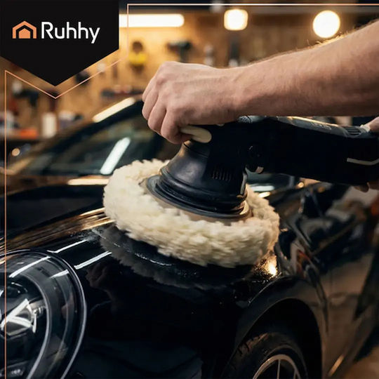 Polishing Fur 130mm Ruhhy Velcro Polisher & Drill