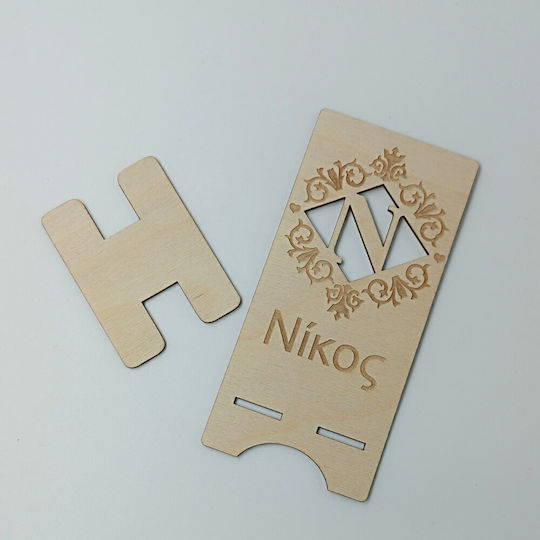 Wooden Phone Stand Personalized Name Engraving Toxylo