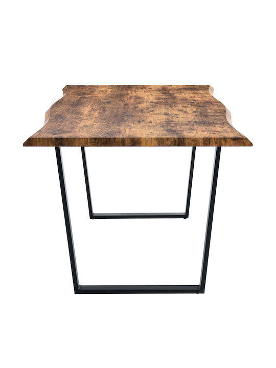 Esszimmer Northam 3Stück Walnut / Black 180x90cm
