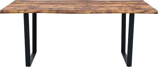 Dining Room Northam 3pcs Walnut / Black 180x90cm