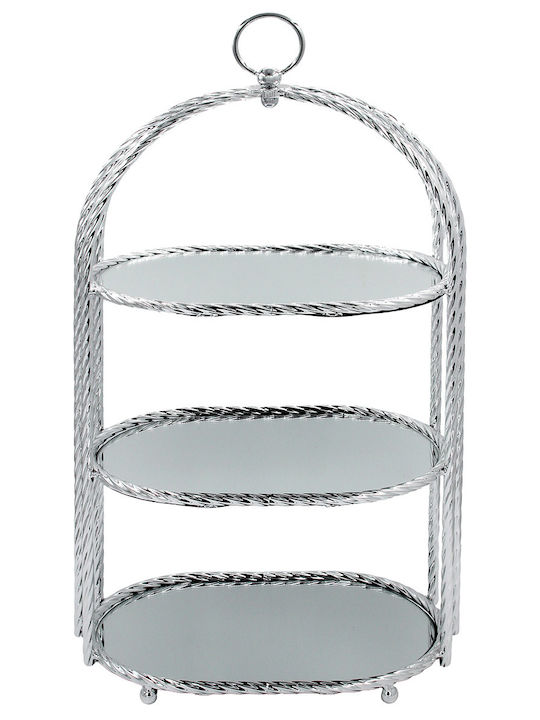Keskor Metallic Dessert Tower Silver P20xL58cm