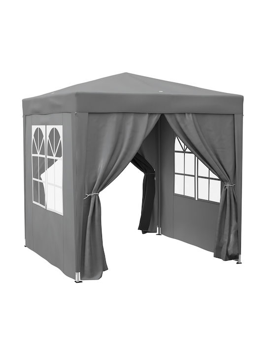 Outsunny Πτυσσόμενο Κιόσκι Κήπου Γκρι 2x2m
