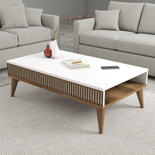 Milan Living Room Set 3 Pieces Walnut White