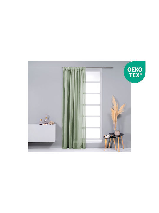 Easy Home Vorhang mit Bleistiftfalten Timpani Grüne 140x270cm