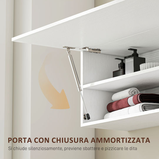 HomCom Ντουλάπι Μπάνιου 120x23x30cm Λευκό