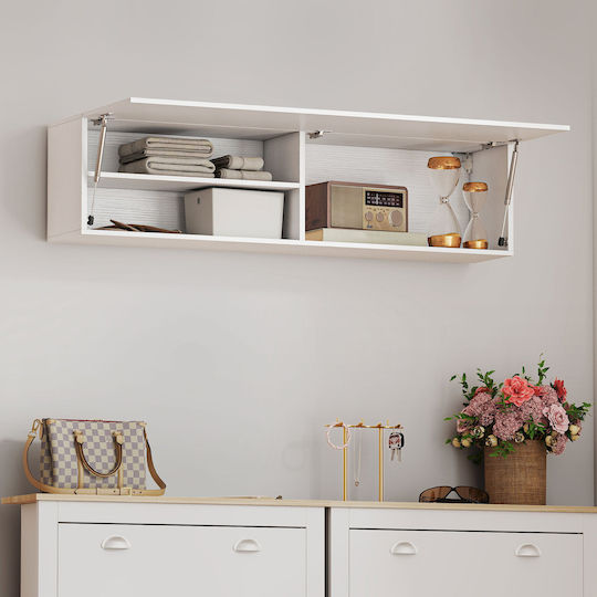 HomCom Ντουλάπι Μπάνιου 120x23x30cm Λευκό